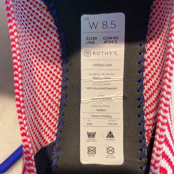 Rothy’s size 8.5 red stripe flats - Picture 3 of 5